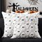 Halloween Pillow Covers 18x18 – Set of 2 Ghost Faux Fur Cushion Cases for Sofa, Chair & Bedroom Decor